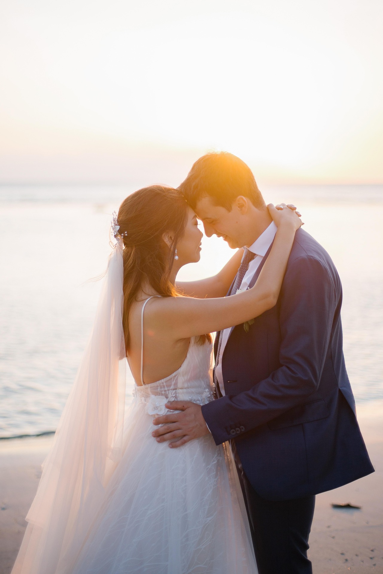 Bride, Groom & Beach